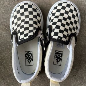 Vans checkered slip on shoes- toddler 7